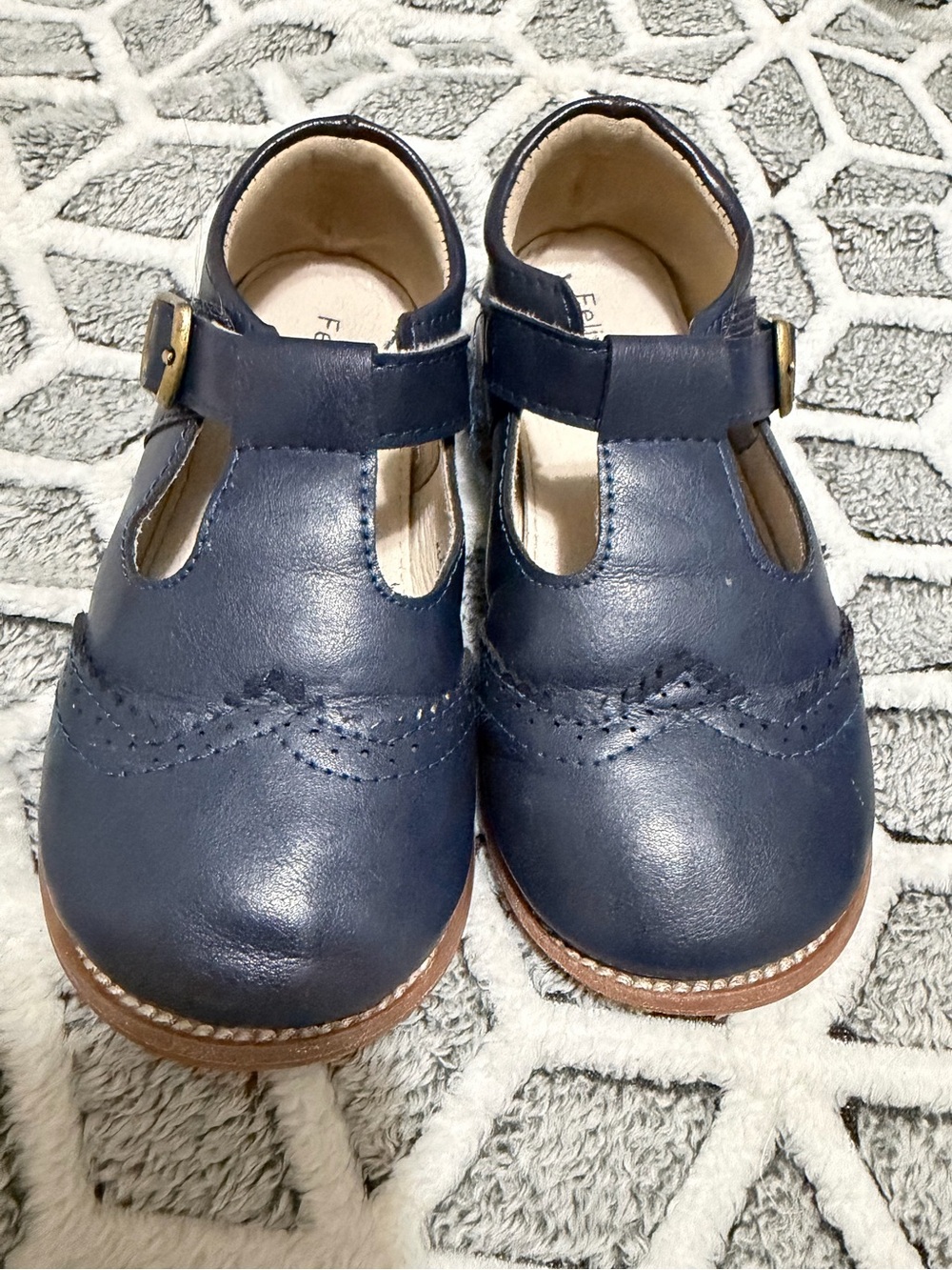 Felix&Flora Classic Navy T-Strap Kids Shoes